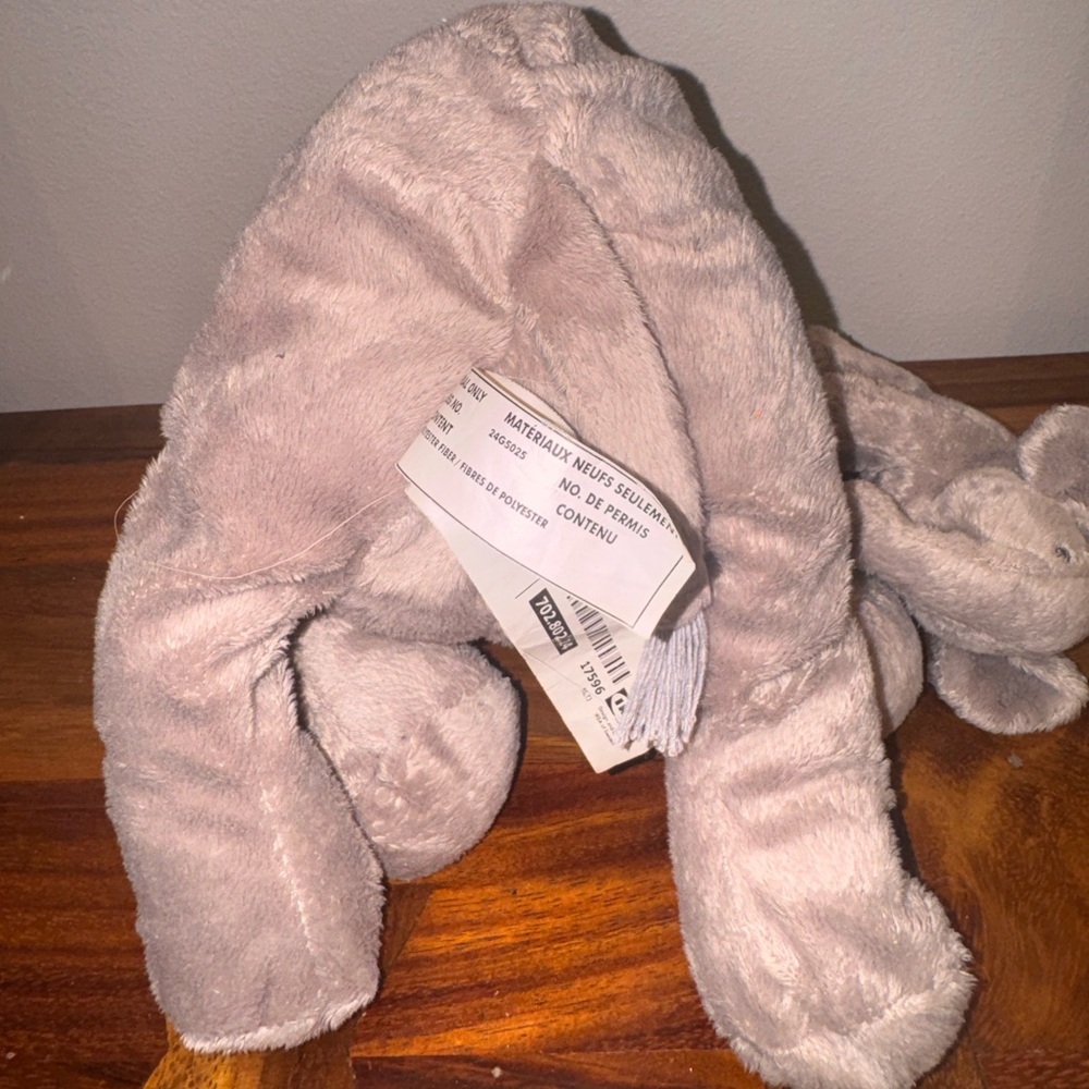 Leddjur Gray Elephant Plush Toy baby - Picture 6 of 7